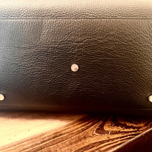 Black Leather Tote with Red Interior (Fredric T) - Picture 3 of 3